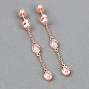 Bids.com 1.62 Carat Genuine Morganite .925 Sterling Silver Earrings Earrings Dark Gray