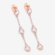 Bids.com 1.62 Carat Genuine Morganite .925 Sterling Silver Earrings Earrings White Smoke