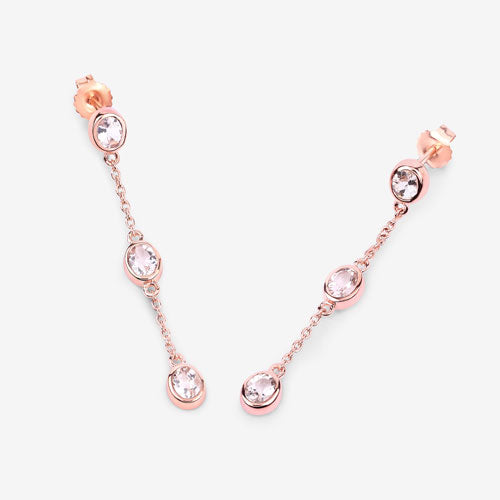 Bids.com 1.62 Carat Genuine Morganite .925 Sterling Silver Earrings Earrings White Smoke