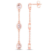 Bids.com 1.62 Carat Genuine Morganite .925 Sterling Silver Earrings Earrings White Smoke