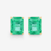 Bids.com 2.75 Carat Genuine Ethiopian Emerald 14K Yellow Gold Earrings Earrings White Smoke