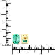Bids.com 2.75 Carat Genuine Ethiopian Emerald 14K Yellow Gold Earrings Earrings White Smoke