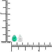 Bids.com 0.70 Carat Genuine Zambian Emerald 14K White Gold Earrings Earrings White Smoke