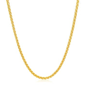Bids.com 2.1mm 14k Yellow Gold Round Wheat Chain Necklaces White Smoke 16 / Yellow Gold,18 / Yellow Gold,20 / Yellow Gold,22 / Yellow Gold,24 / Yellow Gold,30 / Yellow Gold,One / Yellow Gold