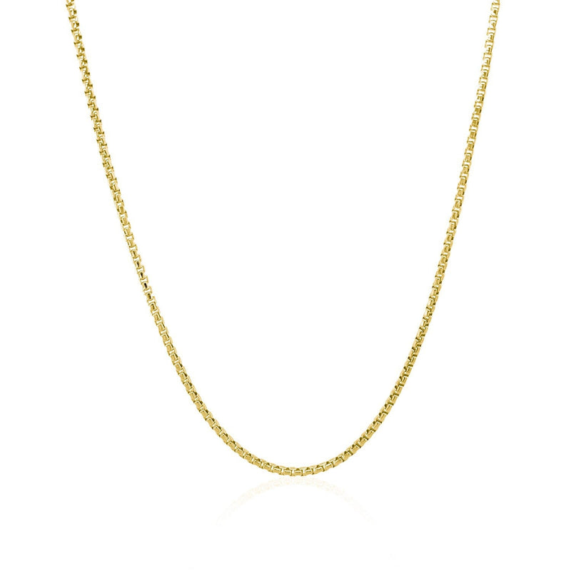 Bids.com 14k Yellow Gold Round Box Chain 1.35 mm Necklaces White Smoke 16 / Yellow Gold,18 / Yellow Gold,20 / Yellow Gold