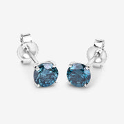 Bids.com 0.81 Carat Genuine Blue Diamond 14K White Gold Earrings Earrings White Smoke