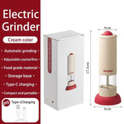 SmartPursue™ USB Rechargeable Salt and Pepper Grinder Spice Grinders White Smoke Cream White