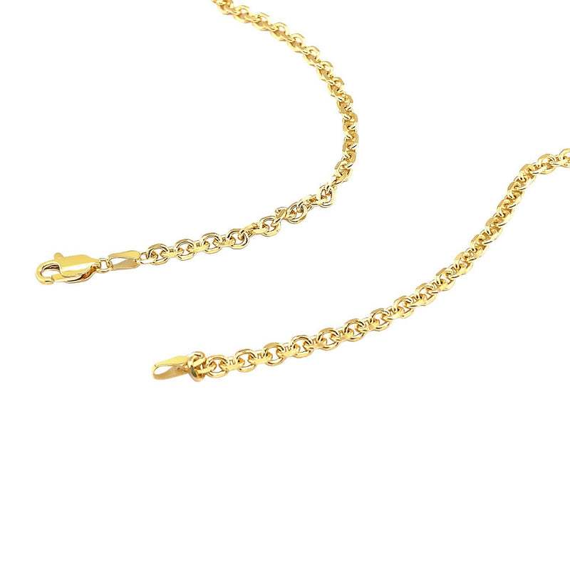Bids.com 4.0mm 14k Yellow Gold Diamond Cut Cable Link Chain Necklaces White Smoke 18 / Yellow Gold,20 / Yellow Gold,22 / Yellow Gold,24 / Yellow Gold