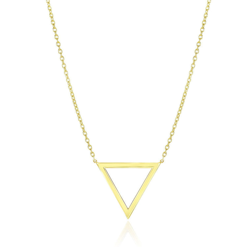 Bids.com 14k Yellow Gold Delta Symbol Chain Necklace Necklaces White Smoke 18 / Yellow Gold