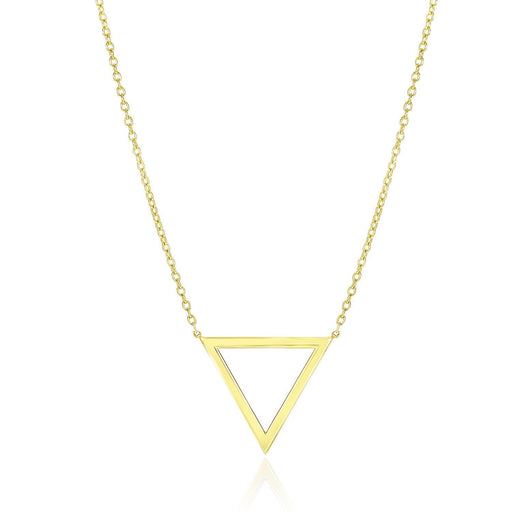 Bids.com 14k Yellow Gold Delta Symbol Chain Necklace Necklaces White Smoke 18 / Yellow Gold