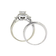 Bids.com 1.00ct Diamond Engagement Ring Set 10KT White Gold Rings White Smoke 7.50
