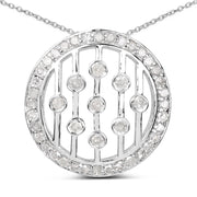 Bids.com 0.53 Carat Genuine White Diamond .925 Sterling Silver Pendant Pendants White Smoke