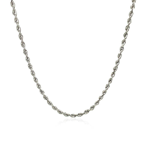 Bids.com 2.25mm 14k White Gold Solid Diamond Cut Rope Chain Necklaces White Smoke 16 / White Gold,18 / White Gold,20 / White Gold,22 / White Gold,24 / White Gold,30 / White Gold,One / White Gold