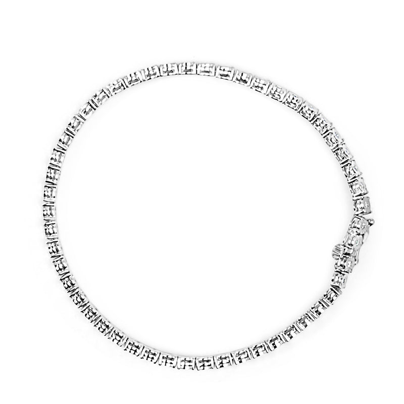 Bids.com 10K White Gold 1/2 Cttw Real Diamond Illusion-Set Miracle Plate Tennis Bracelet (I-J Color, SI2-I1 Clarity) - Size 7.5" Bracelets White Smoke White.Gold / 7.5