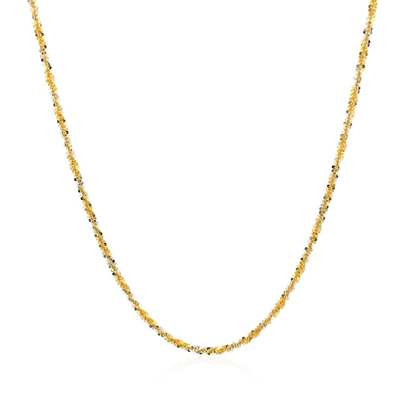 Bids.com 14k White and Yellow Gold Two Tone Sparkle Chain 1.5mm Necklaces White Smoke 16 / Two-Tone Gold,18 / Two-Tone Gold,20 / Two-Tone Gold,One / Two-Tone Gold