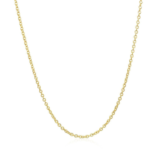 Bids.com 14k Yellow Gold Forsantina Lite Cable Link Chain 1.5mm Necklaces White Smoke 16 / Yellow Gold,18 / Yellow Gold,20 / Yellow Gold