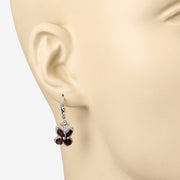 Bids.com 2.60 Carat Genuine Garnet .925 Sterling Silver Earrings Earrings Wheat