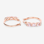 Bids.com 1.63 Carat Genuine Morganite and White Diamond .925 Sterling Silver Earrings Earrings White Smoke
