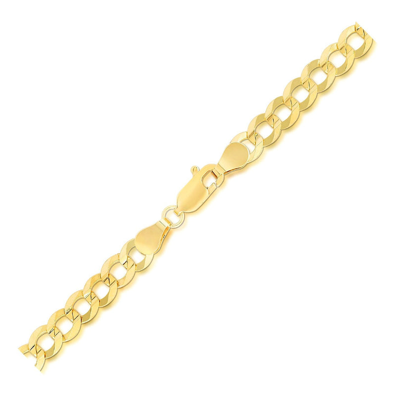 Bids.com 5.7mm 14k Yellow Gold Solid Curb Bracelet Bracelets White Smoke 8.5 / Yellow Gold
