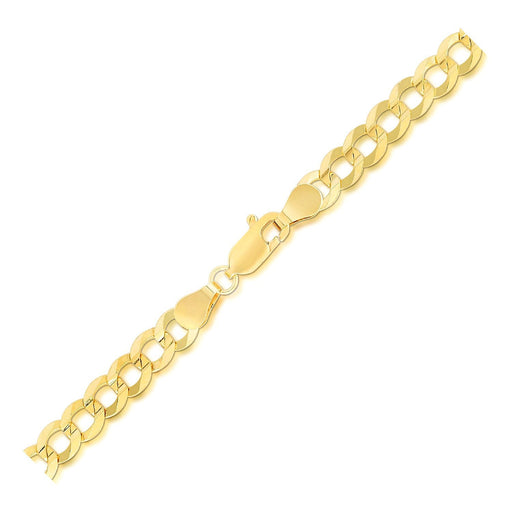 Bids.com 5.7mm 14k Yellow Gold Solid Curb Bracelet Bracelets White Smoke 8.5 / Yellow Gold
