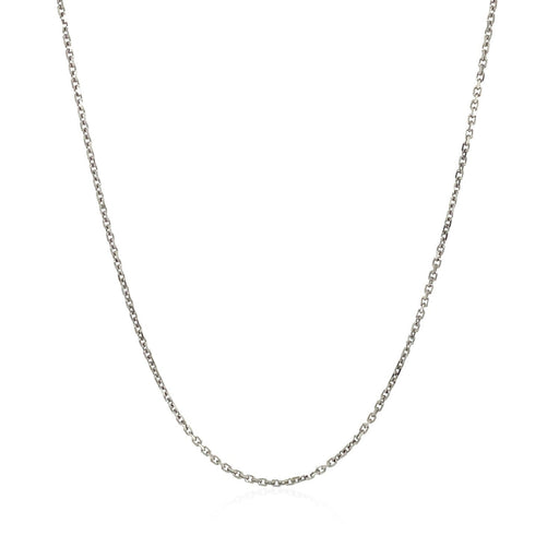 Bids.com 18k White Gold Cable Chain 1.1mm Necklaces White Smoke 16 / White Gold,18 / White Gold,One / White Gold