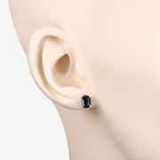Bids.com 1.90 Carat Genuine Blue Sapphire 10K White Gold Earrings Earrings Antique White