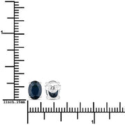 Bids.com 1.90 Carat Genuine Blue Sapphire 10K White Gold Earrings Earrings White Smoke