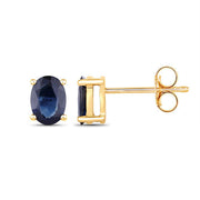 Bids.com 1.90 Carat Genuine Blue Sapphire 10K Yellow Gold Earrings Earrings White Smoke
