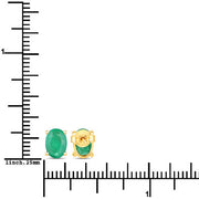 Bids.com 1.44 Carat Genuine Zambian Emerald 10K Yellow Gold Earrings Earrings White Smoke