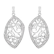 Bids.com 0.73 Carat Genuine White Diamond .925 Sterling Silver Earrings Earrings White Smoke Default Title