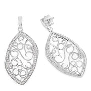 Bids.com 0.73 Carat Genuine White Diamond .925 Sterling Silver Earrings Earrings White Smoke