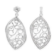 Bids.com 0.73 Carat Genuine White Diamond .925 Sterling Silver Earrings Earrings White Smoke