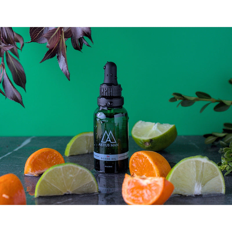 Artius Man E4 Beard Oil – Signature Woodsy and Citrus Beard Conditioning Oil (1 oz) Beard Oil Sea Green