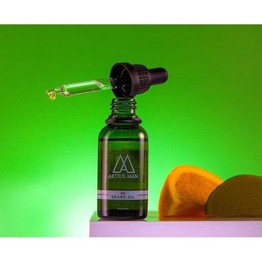 Artius Man E4 Beard Oil – Signature Woodsy and Citrus Beard Conditioning Oil (1 oz) Beard Oil Forest Green
