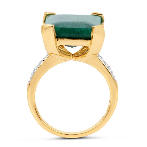 Bids.com 7.64 Carat Dyed Emerald and White Diamond .925 Sterling Silver Ring Rings White Smoke size 7.00,size 8.00,size 9.00,size 10.00,size 5.00,size 6.00,size 6.50