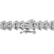 Bids.com .925 Sterling Silver 1.0 cttw Diamond "Arrow" Shape Tennis Link Bracelet (I-J Color, I3 Clarity) -7.25" Bracelets White Smoke White.Sterling Silver / 7.25