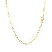 Bids.com 14K Yellow Gold Delicate Paperclip Chain (2.1mm) Necklaces White Smoke 16 / Yellow Gold,18 / Yellow Gold,20 / Yellow Gold,24 / Yellow Gold