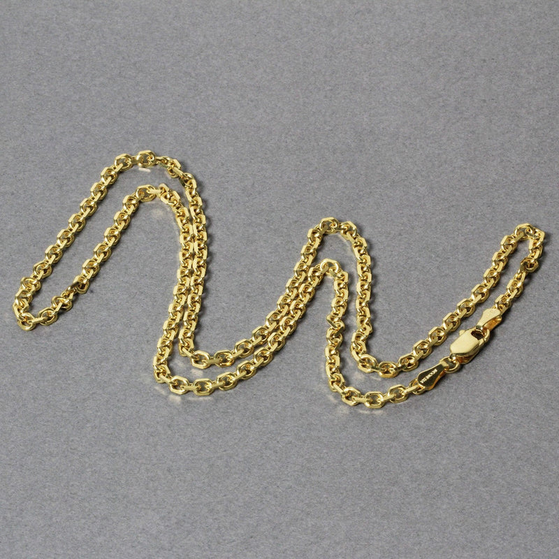 Bids.com 3.1mm 14k Yellow Gold Diamond Cut Cable Link Chain Necklaces Dark Gray 18 / Yellow Gold,20 / Yellow Gold,22 / Yellow Gold,24 / Yellow Gold,One / Yellow Gold