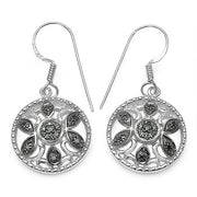 Bids.com 0.18 Carat Genuine Blue Diamond .925 Sterling Silver Earrings Earrings White Smoke Default Title