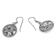 Bids.com 0.18 Carat Genuine Blue Diamond .925 Sterling Silver Earrings Earrings White Smoke