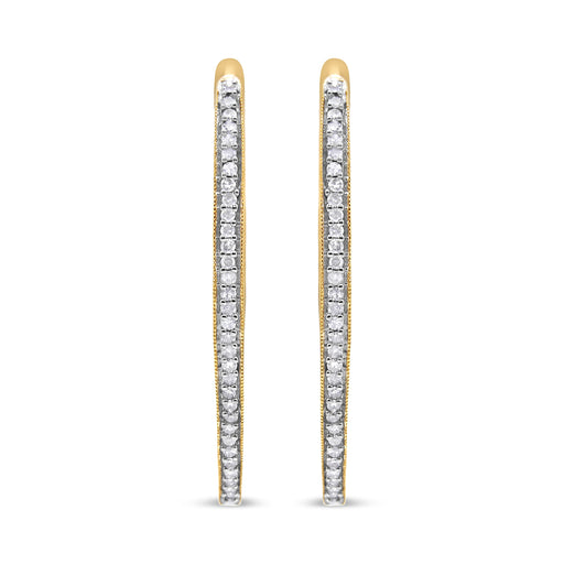 Bids.com 10k Yellow Gold Round Cut Diamond Earrings (1 cttw, I-J Color, I2-I3 Clarity) Earrings White Smoke Yellow.Gold / 1