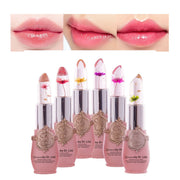 EpiLynx Color-Changing Flower Lip Gloss – Vegan, Gluten-Free, Hydrating Lip Balm Rosy Brown pink flower #1,rose flower #2,red flower #3,yellow flower #4,green flower #5,purple flower #6