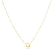 Bids.com 14k Yellow Gold Star of David Necklace Necklaces White Smoke 18 / Yellow Gold