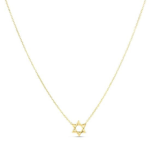 Bids.com 14k Yellow Gold Star of David Necklace Necklaces White Smoke 18 / Yellow Gold