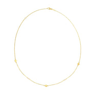 Bids.com 14k Yellow Gold Pearl Clover Necklace Necklaces White Smoke 18 / Yellow Gold