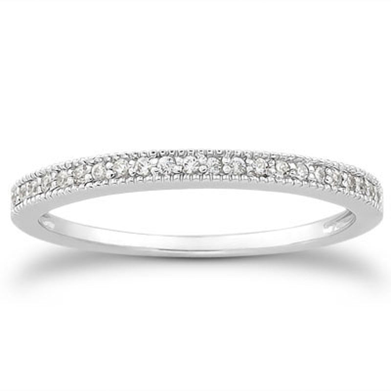 Bids.com 14k White Gold Diamond Micro Pave Diamond Milgrain Wedding Ring Band Rings White Smoke 4 / White Gold,4.5 / White Gold,5 / White Gold,5.5 / White Gold,6 / White Gold,6.5 / White Gold,7 / White Gold,7.5 / White Gold,8 / White Gold,8.5 / White Gold,9 / White Gold