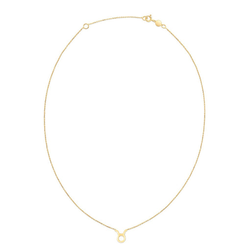 Bids.com 14K Yellow Gold Taurus Necklace Necklaces White Smoke 18 / Yellow Gold