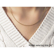 Bids.com 18k Yellow Gold Round Cable Link Chain 1.5mm Necklaces Lavender 16 / Yellow Gold,18 / Yellow Gold
