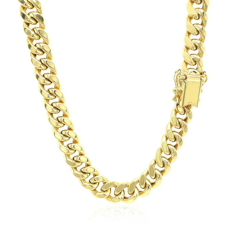 Bids.com 7.5mm 14k Yellow Gold Semi Solid Miami Cuban Chain Necklaces White Smoke 24 / Yellow Gold,26 / Yellow Gold,22 / Yellow Gold
