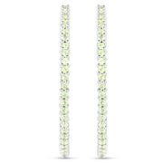 Bids.com 3.50 Carat Genuine Peridot .925 Sterling Silver Earrings Earrings White Smoke Default Title